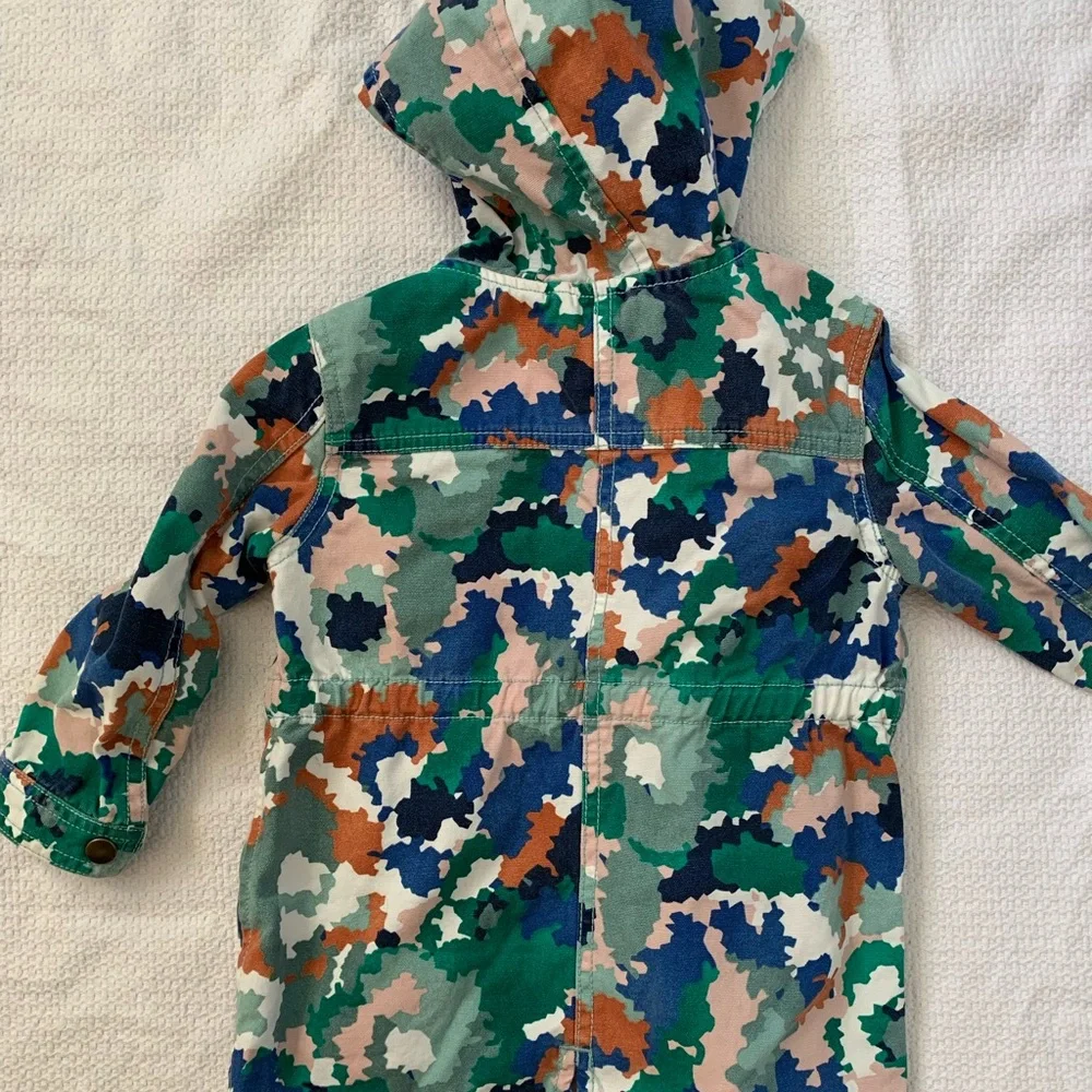 Toddler Girls Gymboree Hooded Lightweight Pink Blue Camo Coat Jacket Size 2T